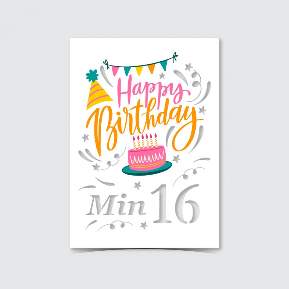 Customized UV Print with Laser Cut Birthday Card Customized UV Print with Laser Cut Birthday Card
