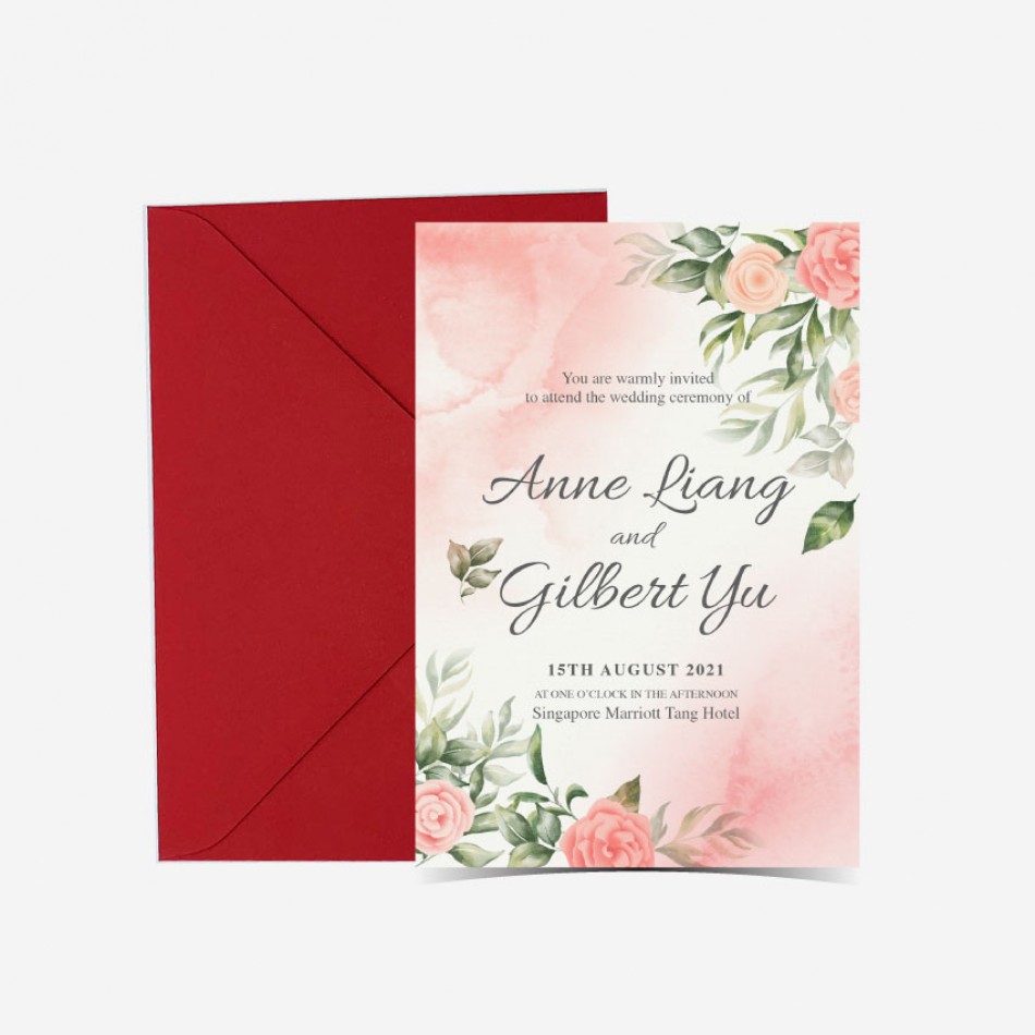 Customized Standard Print Wedding Card