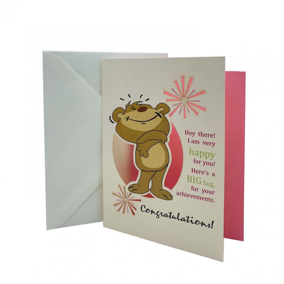Congratulations Card with laser cut 110x155mm Congratulations Card with laser cut 110x155mm
