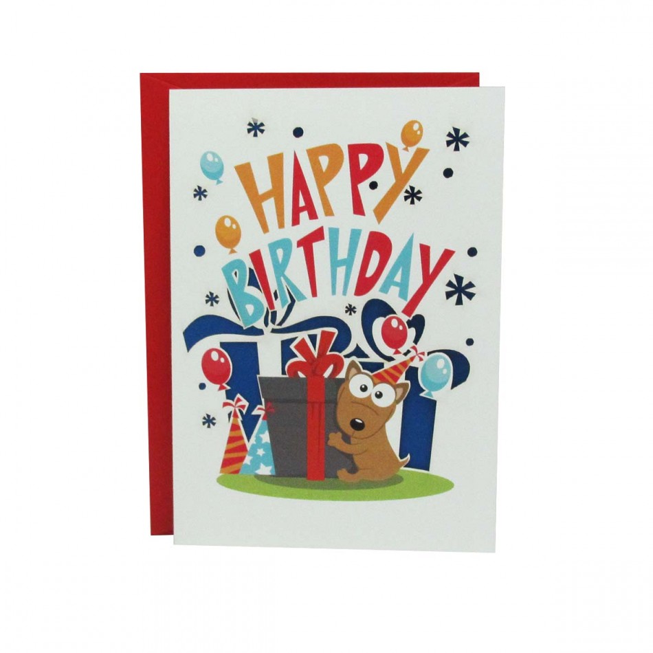 Happy Birthday Card with laser cut 110x155mm Happy Birthday Card with laser cut 110x155mm